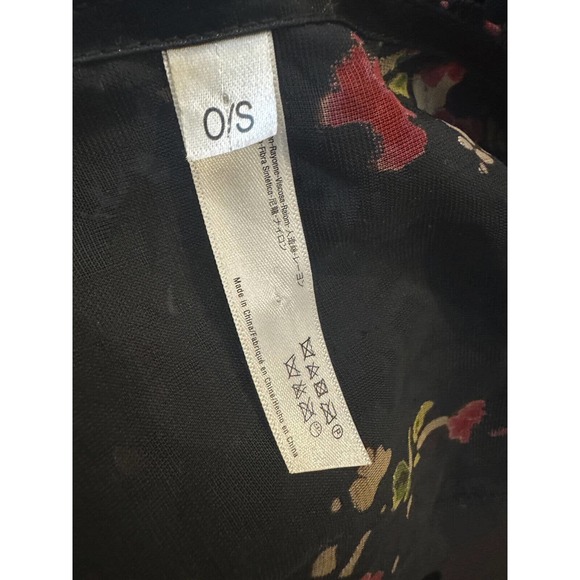 Anthropologie Roseband Velvet Kimono Burnout Open Cardigan Top Multi Color OS - Picture 9 of 9